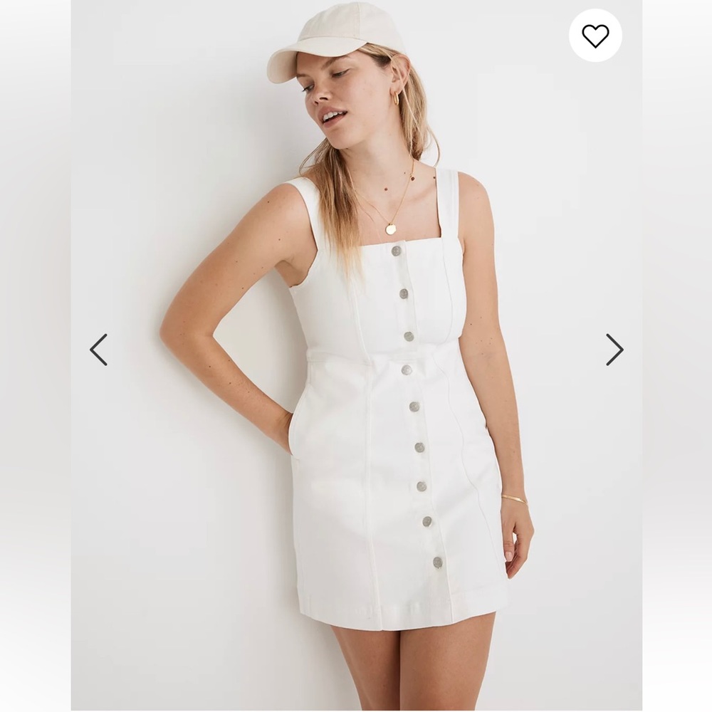 NWT Madewell Denim Button Front Mini Dress